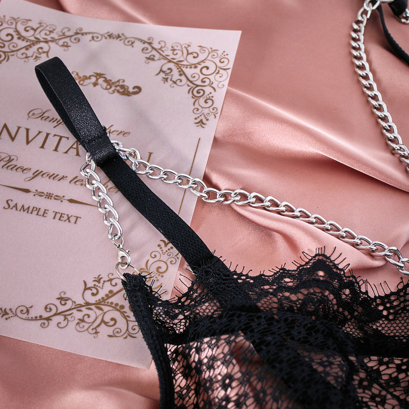 Santorini Exotic Transparent 4 piece lingerie set - Moonlight Secrets